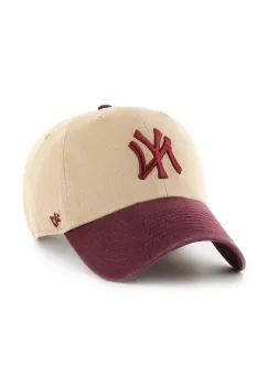 47 brand sapca de baseball din bumbac MLB New York Yankees culoarea verde, B-NLTRG17GWS-KHA imagine