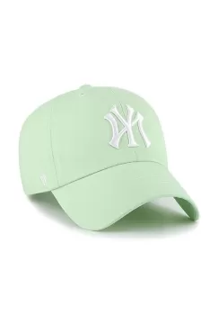 47 brand sapca de baseball din bumbac MLB New York Yankees culoarea verde, cu imprimeu, B-NLRGW17GWS-B0B imagine