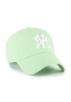 47 brand sapca de baseball din bumbac MLB New York Yankees culoarea verde, uni, B-RGW17GWS-B0A imagine