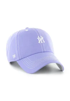 47 brand sapca de baseball din bumbac MLB New York Yankees culoarea violet, uni, B-CSBCU17GWS-LV imagine