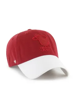 47 brand sapca de baseball din bumbac NBA Miami Heat '47 x Tommy Hilfiger culoarea rosu, cu imprimeu, KCO-THCCU236GWL-TJ imagine