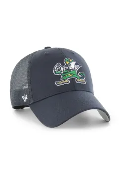 47 brand sapca de baseball din bumbac NCAA Notre Dame culoarea bleumarin, cu imprimeu, C-BRANS1100CTP-NY imagine