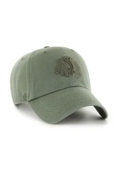 47 brand sapca de baseball din bumbac NHL Chicago Blackhawks culoarea verde, H-NLRGW04GWS-MS imagine