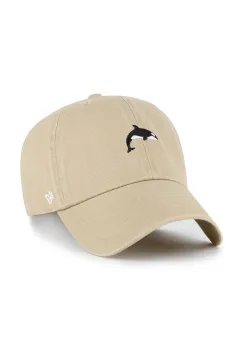 47 brand sapca de baseball din bumbac Orca Base Runner Icon culoarea bej, uni, XX-BSRIC1411GWS-KHE imagine