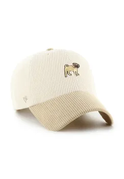 47 brand sapca de baseball din catifea Dog Cord Base Runner culoarea bej, XXD-TCBRT28EWS-NT imagine