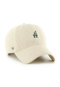 47 brand sapca de baseball din catifea MLB Los Angeles Dodgers culoarea bej, B-THCBR12EWS-NT imagine