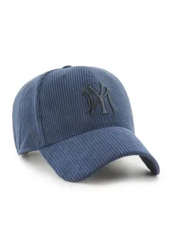 47 brand sapca de baseball din catifea MLB New York Yankees culoarea albastru marin, cu imprimeu, B-THCKM17EWS-NYA imagine