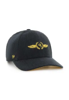47 brand sapca de baseball din catifea MLB Pittsburgh Pirates culoarea negru, cu imprimeu, B-SKYMF20EWS-BK imagine