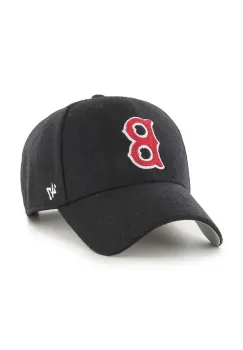 47 brand sapca de lana MLB Boston Red Sox culoarea negru, cu imprimeu, BCPTN-CHSMS02WIP-BK46 imagine