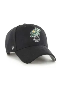 47 brand sapca de lana MLB Oakland Athletics culoarea negru, cu imprimeu, BCPTN-CHSMS18WIP-BK88 imagine