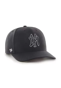 47 brand sapca din amestec de lana MLB New York Yankees culoarea negru, cu imprimeu, B-CLZOE17WBP-BKB imagine