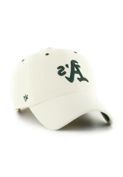 47 brand sapca MLB Athletics culoarea gri, cu imprimeu, B-TCDCU18IWS-SS imagine