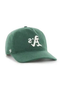 47 brand sapca MLB Athletics culoarea verde, cu imprimeu, B-TCDLC18IWP-DG imagine