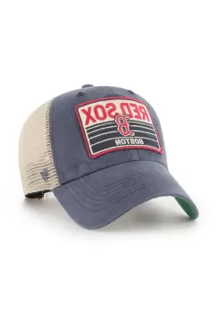 47 brand sapca MLB Boston Red Sox culoarea albastru marin, cu imprimeu, B-FRSTK02BXP-VN imagine
