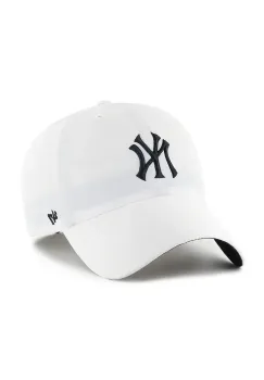 47 brand sapca MLB New York Yankees culoarea alb, uni, B-BRRRC17BBU-WH imagine