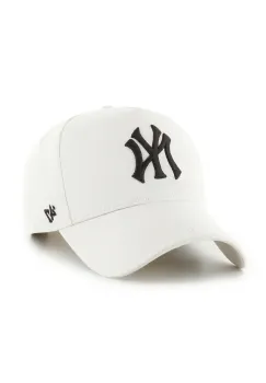47 brand sapca MLB New York Yankees culoarea alb, uni, B-FNDOF17GWP-SSC imagine