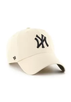 47 brand sapca MLB New York Yankees culoarea bej, cu imprimeu, B-BPCAM17GWS-NT imagine