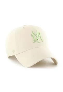 47 brand sapca MLB New York Yankees culoarea bej, cu imprimeu, B-NLRGW17GWS-NTO imagine