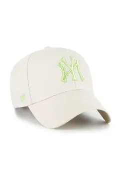 47 brand sapca MLB New York Yankees culoarea bej, uni, B-MVPSP17WBP-BNL imagine