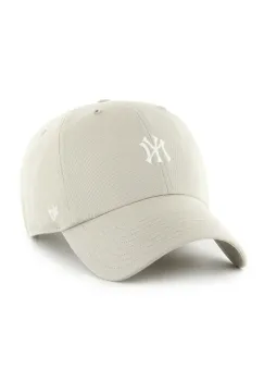 47 brand sapca MLB New York Yankees culoarea gri, uni, B-FNDTN17GWS-F5A imagine