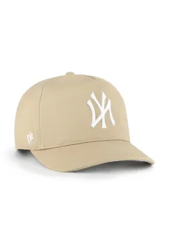 47 brand sapca MLB New York Yankees culoarea maro, uni, B-FHTCH17GWP-KHA imagine