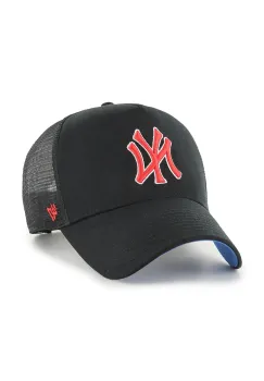 47 brand sapca MLB New York Yankees culoarea negru, B-BLPOM17GWP-BKA imagine