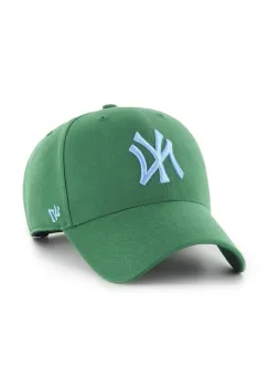 47 brand sapca MLB New York Yankees culoarea verde, cu imprimeu, B-MVPSP17WBP-RNA imagine
