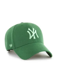 47 brand sapca MLB New York Yankees culoarea verde, uni, B-MVPSP17WBP-RN imagine