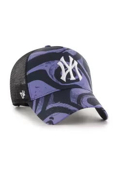 47 brand sapca MLB New York Yankees culoarea violet, modelator, B-ENLDT17PTP-PP imagine