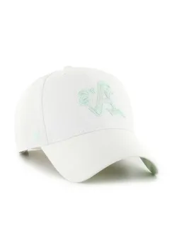 47 brand sapca MLB Oakland Athletics culoarea alb, cu imprimeu, B-ITCMP18CTP-WH imagine