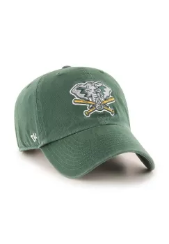 47 brand sapca MLB Oakland Athletics culoarea verde, cu imprimeu, BCPTN-NLRGW18GWS-DG93 imagine