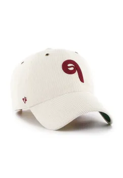 47 brand sapca MLB Philadelphia Phillies culoarea bej, cu imprimeu, B-TCDCU19IWS-SS imagine