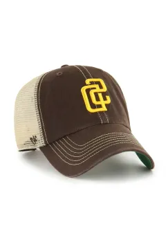 47 brand sapca MLB San Diego Padres culoarea maro, cu imprimeu, B-TRWLR21GWP-BWC imagine