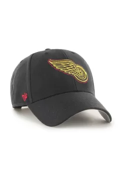 47 brand sapca NHL Detroit Red Wings culoarea negru, cu imprimeu, H-MTLCS05WBP-BKA imagine