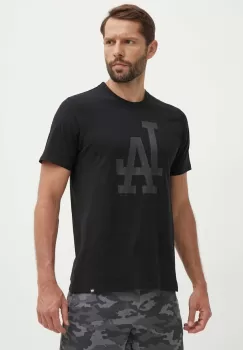 47 brand tricou din bumbac MLB Los Angeles Dodgers barbati, culoarea negru, cu imprimeu, BB012TEMIME601215JK imagine