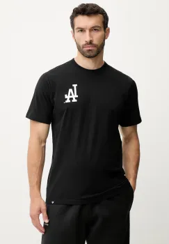 47 brand tricou din bumbac MLB Los Angeles Dodgers culoarea negru, cu imprimeu, BB012TMBECT657654JK imagine
