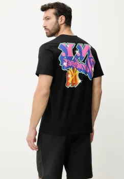 47 brand tricou din bumbac MLB New York Yankees culoarea negru, cu imprimeu, BB017TMMADL658109JK imagine