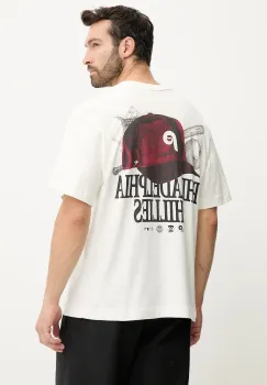 47 brand tricou din bumbac MLB Philadelphia Phillies culoarea bej, cu imprimeu, BB019TMQMLK646078SS imagine
