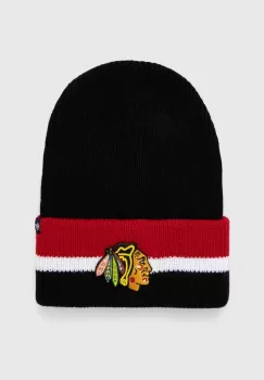 47brand caciula NHL Chicago Blackhawks culoarea negru, din tesatura neteda imagine