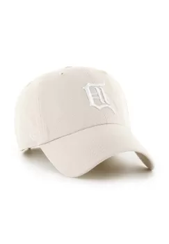 47brand sapca de baseball din bumbac MLB Detroit Tigers culoarea bej, cu imprimeu imagine