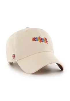 47brand sapca de baseball din bumbac MLB Los Angeles Dodgers culoarea bej, cu imprimeu imagine