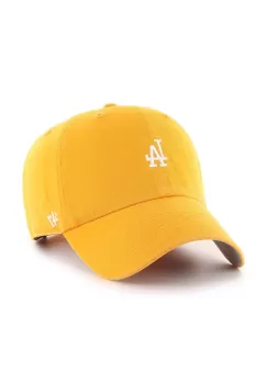47brand sapca de baseball din bumbac MLB Los Angeles Dodgers culoarea galben, cu imprimeu imagine