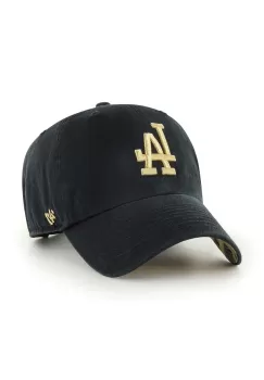 47brand sapca de baseball din bumbac MLB Los Angeles Dodgers culoarea negru, cu imprimeu imagine
