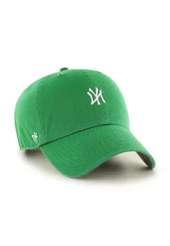 47brand sapca de baseball din bumbac MLB New York Yankees culoarea verde, cu imprimeu imagine