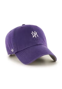 47brand sapca de baseball din bumbac MLB New York Yankees culoarea violet, cu imprimeu imagine