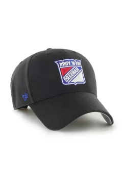 47brand sapca de baseball din bumbac NHL New York Rangers culoarea negru, cu imprimeu imagine