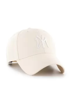 47brand sapca din amestec de lana MLB New York Yankees culoarea bej, cu imprimeu imagine