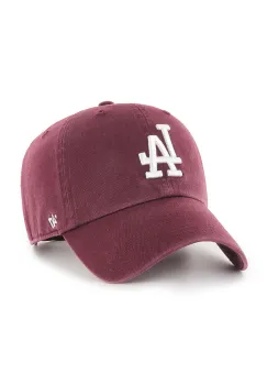 47brand sapca MLB Los Angeles Dodgers culoarea violet, cu imprimeu imagine