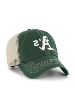 47brand sapca MLB Oakland Athletics culoarea verde, modelator imagine