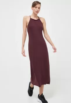 4F rochie culoarea bordo, midi, mulata imagine